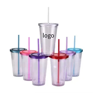 Single Wall Plastic Cup with Lid And Straw Single Wall Plastic Cup with Lid And Straw